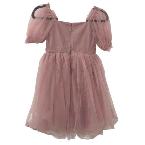 Arabella and rose flower girl Elegant Pink Tulle Dress size 10 - Picture 4 of 7